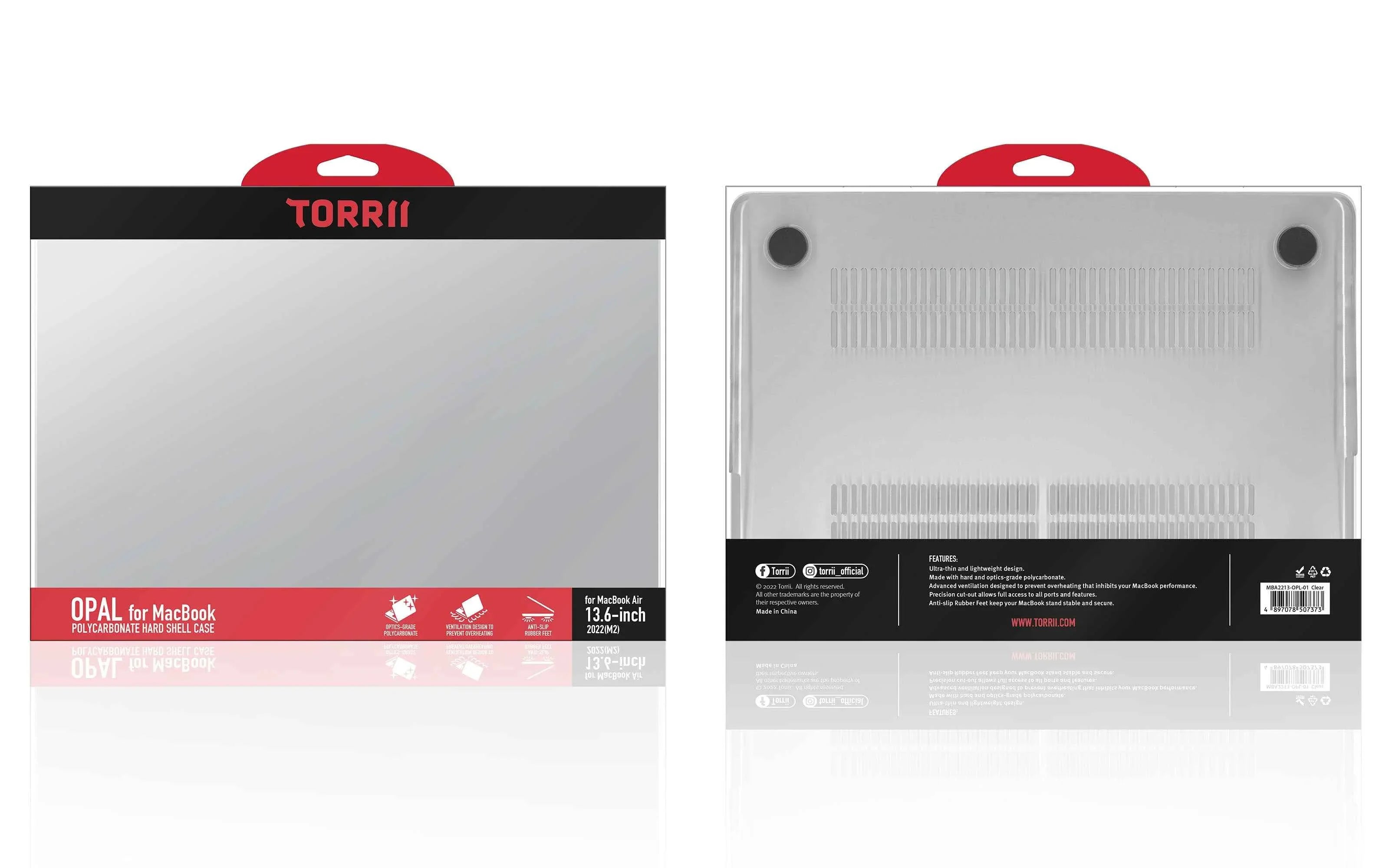 Torrii Opal Case For Macbook Air 13.6-Inch (M4 & M3 & M2) - Clear Torrii Opal Case For Macbook Air 13.6-Inch (M4 & M3 & M2) - Clear